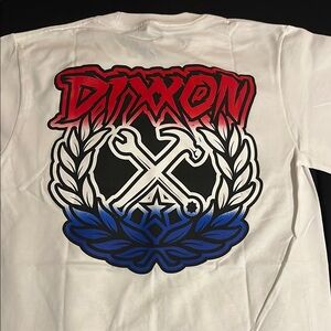 Dixxon Red White and Blue crest Graphic Men's Small Shirt